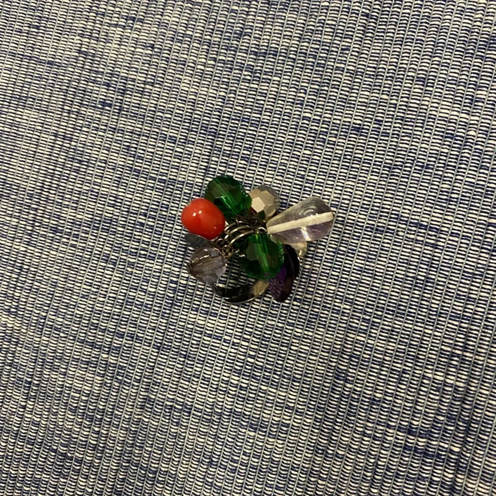 BODEN Glam Beaded Jewel Cluster Multi Color Statement Ring NWOT